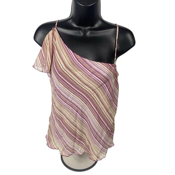 Charlotte Russe Y2K Tank Top Crop Chiffon L Whimsigoth Bratz Fairycore Purple - Picture 4 of 11